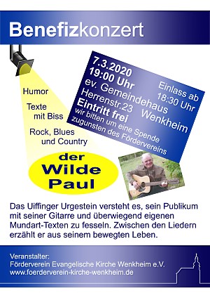 Benefizkonzert mit dem "wilden Paul"